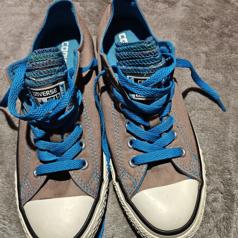 Converse Gray and Blue Sneakers
